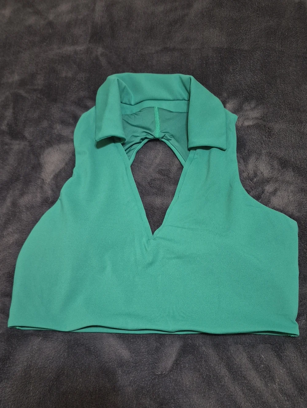 Lululemob Grass Green Tennis Style Crop Top
